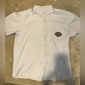 Harley-Davidson White Casual Button Down Shirt
